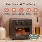 Nasz piekarnik Wonder Oven | 6 w 1, frytkownica powietrzna i piekarnik tosterowy z funkcją infuzji pary | Kompaktowy, łatwy w użyciu, szybkie nagrzewanie, wielofunkcyjny | Smażenie na powietrzu, tosty, pieczenie, odgrzewanie i grillowanie | Char