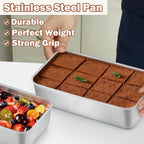 LIANYU 8 Pack 9x5 Loaf Pans for Bread Baking, Stainless Steel Baking Bread Pans, Small Loaf Tins for Homemade Brownies and Pound Cakes, Dishwasher Safe
