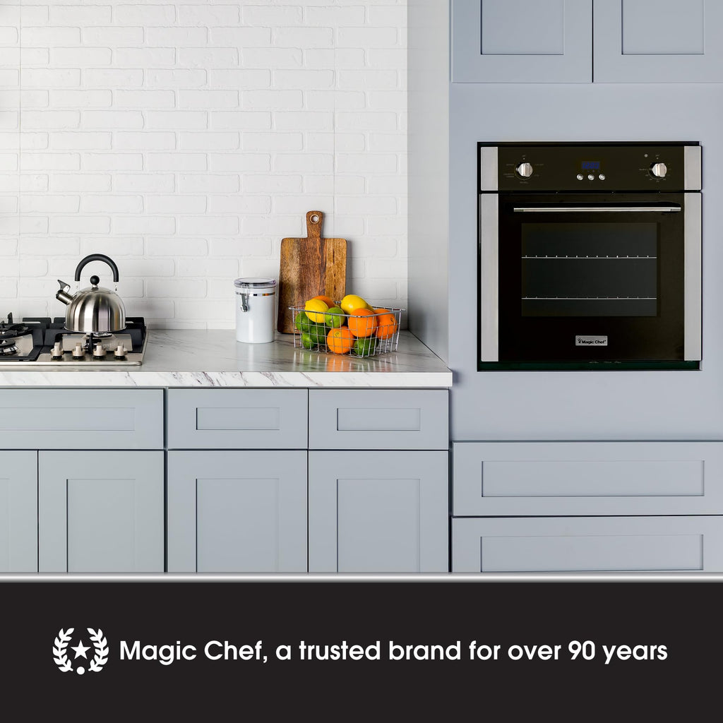 Piekarnik ścienny Magic Chef Single Electric z funkcją konwekcji do gotowania i pieczenia, 24"