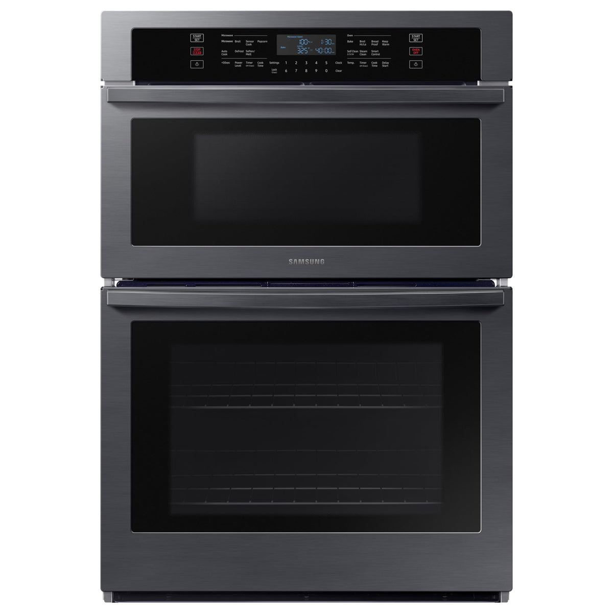 SAMSUNG 30" Elektryczny Piekarnik Ścienny Mikrofalowy Combo, Czarna Stal Nierdzewna, NQ70T5511DS/AA