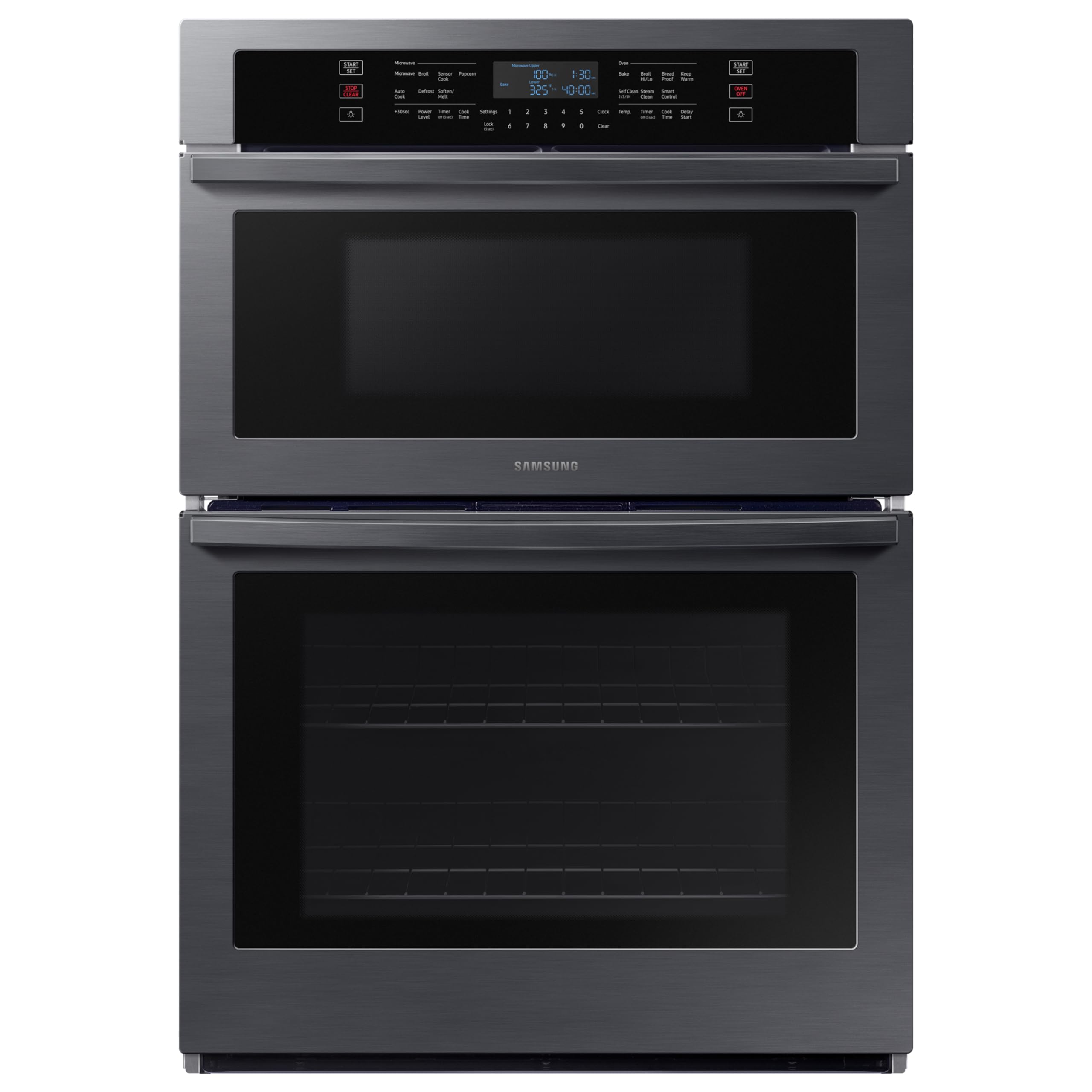 SAMSUNG 30" Elektryczny Piekarnik Ścienny Mikrofalowy Combo, Czarna Stal Nierdzewna, NQ70T5511DS/AA