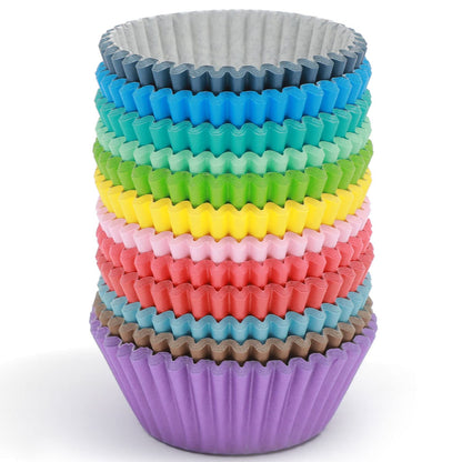 qiqee Cupcake Liners Cupcake Cups 300-Count Food Grade Gradient Design Cupcake Papers Baking Cups Cupcake Wrappers