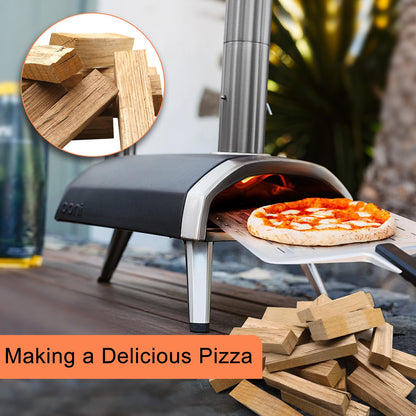 Pizza Oven Wood - Kiln-Dried Oak Wood for Pizza Ovens, 6-Inch Barkless Logs, Ideal for Ooni, Gozney, Solo Stove, and Other Wood-Fired Pizza Ovens, Grills, and Smokers - Approx. 12 lbs