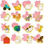 16 PCS Transportation Vehicle Cookie Cutters with Plunger Stamper, Car Cookie Mould Set, Transportation Theme Set Embossing Dies, Construction Vehicles Cookie Cutters Set for Fondant Cookies