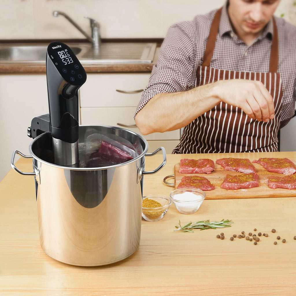 Mecity Sous Vide Precision Cooker Machine 1100 W gotowanie w kąpieli wodnej stek warzywa mięso ryby cyrkulator zanurzeniowy o dokładności 0,5 stopnia z przepisami