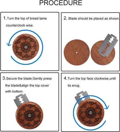 Bread Lame Cutter,Dough Scoring Knife with 10PCS Replaceable Razor Blades and A Storage Bag,Bread Knives for Homemade Sourdough Bread Bakers (Style-A)