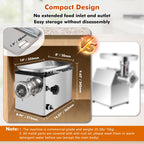 Anatole Commercial Electric Meat Grinder 1.5 HP 1100 W All Stainless Steel Meat Bones Mincer Heavy Duty Sausage Stuffer with 4 Grinding Plate 2 Blades for Restaurant Hotel 110V