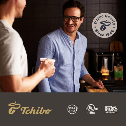 Tchibo Automatic Espresso & Coffee Machine with Built-in Grinder, No Coffee Pods Needed, Black