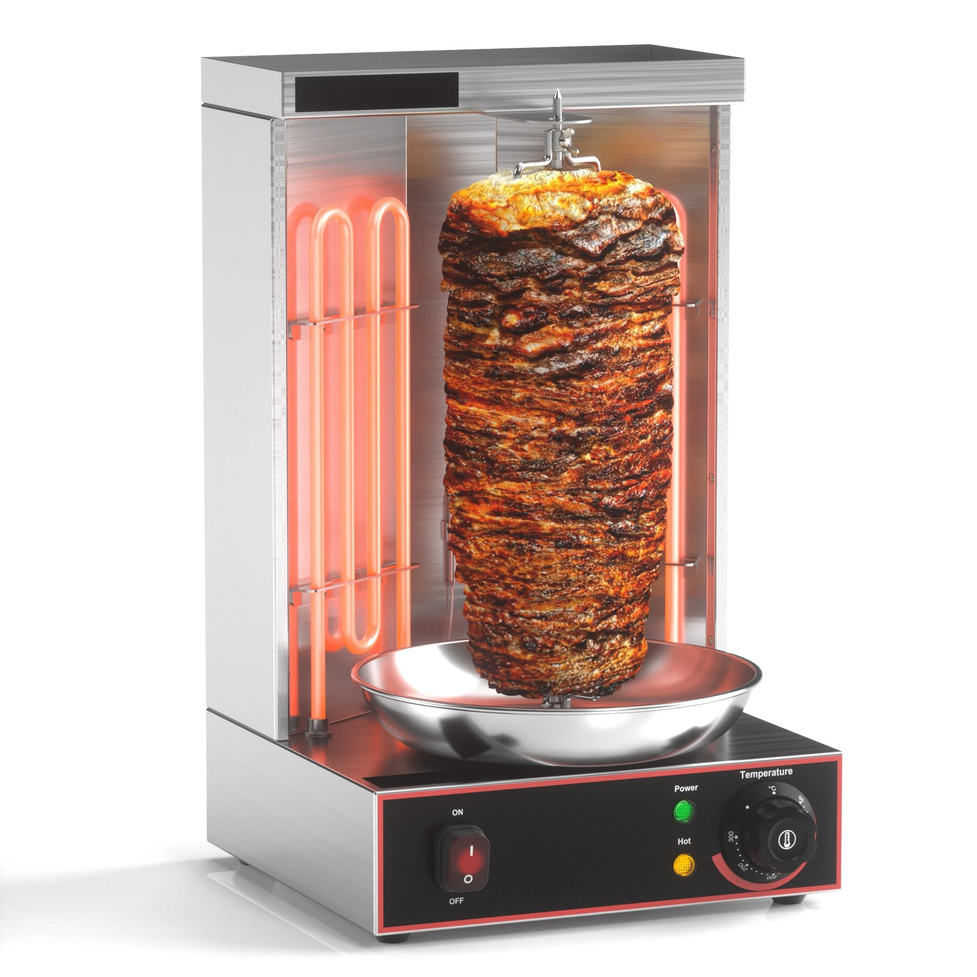 Elektryczny pionowy brojler, maszyna do shawarmy, grill kebabowy, piekarnik z rożnem Gyro