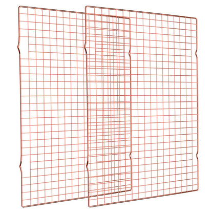 Cooling Rack for Baking 2-Pack, 16x10 Inches Baking Rack, Thick Wire Cookie Rack for Cooking, Roasting, Grilling, Drying, Oven Safe, Fits Half Sheet Pan, Silver