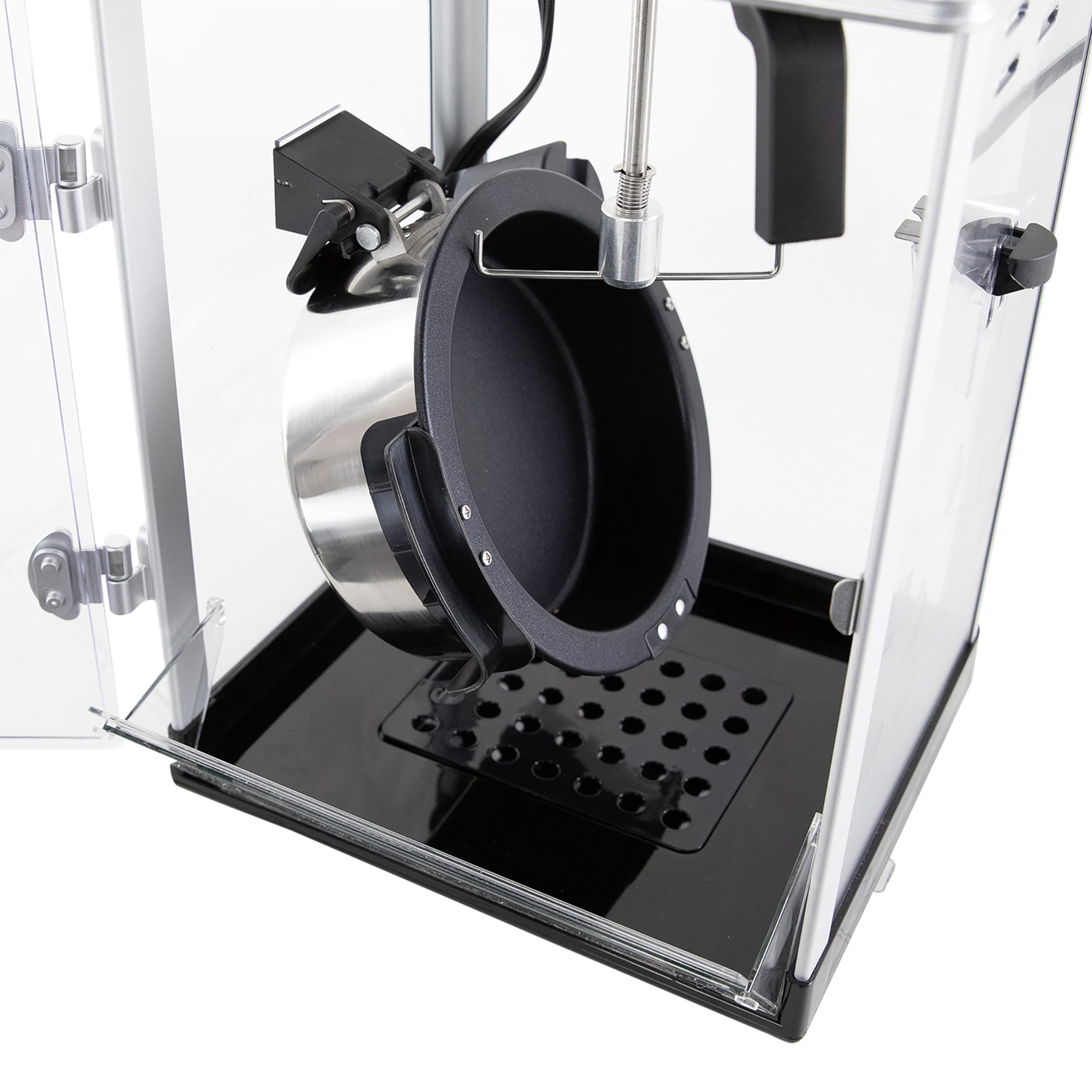 West Bend Stir Crazy Movie Theater Popcorn Popper, wykwintna maszyna do popcornu z nieprzywierającym czajnikiem i łyżką do popcornu do maszyny do popcornu, 4 Qt., czerwona