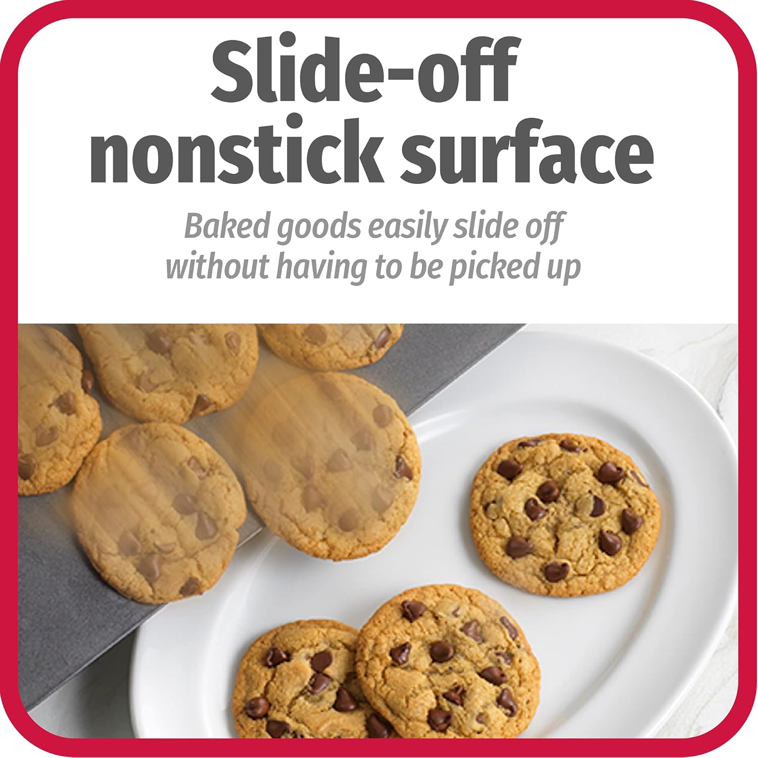 GoodCook AirPerfect Non-Stick Air Insulated Cookie Sheet Set, 2 Piece - Large 16” x 14” & Medium 14” x 12” - Carbon Steel Cooking Pans, Bakeware Set, Cookie Sheets for Baking, Oven Pan Set