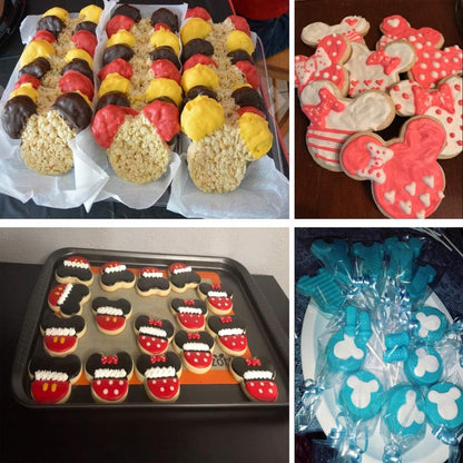 Mouse Cookie Cutter Sandwich Cutters for Kids DIY Lunchbox Bento Box Fruit Cutters Vegetable Cutters for Children Boys Girls, Pack of 5