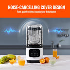Blender VEVOR Professional z osłoną, Blendery do użytku komercyjnego, Blender kombinowany o pojemności 68 uncji, Blender ze stali nierdzewnej, 9 prędkości i 5 funkcji, do koktajli, smoothie, koktajli i kruszenia lodu, biały