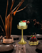 ZUMELER 9Pcs Metal Cake Stands Round Cake Stands Candy Fruite Display Plate Cupcake Serving Tower for Wedding Brithday Party Celebration Home Decoration,gold