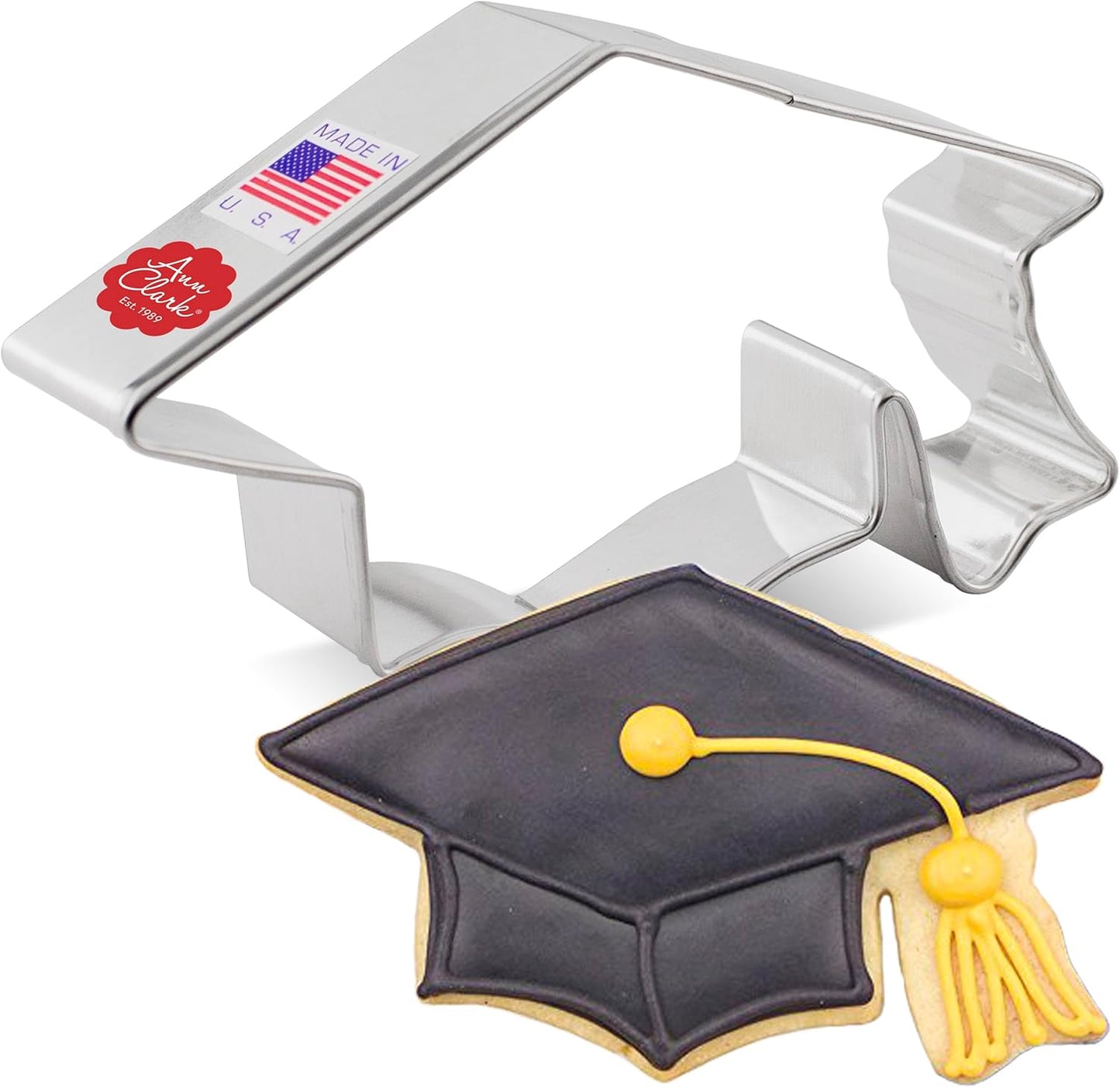Ann Clark Cookie Cutters Graduation Cap 2025 Cookie Cutter, 4.5" Made in USA