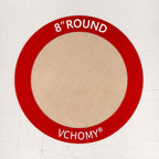 Silicone Baking Mats, Set of 4, Round dia 8 Inch, Non Stick, BPA Free, Baking Sheet Pan Liner for Cake,Pizza,Cookies,Macaron,Bread,Pastry,Toaster (Red, Round-dia 8 inch)