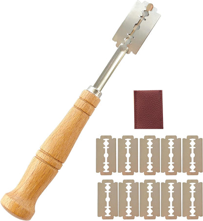 Bread Lame, used for scoring dough, sourdough scoring tool, scoring knife for bread baking, includes 10 Razor blades and a protective cover.