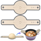 Silicone Bread Sling for Dutch Oven, 2 Pcs Non-Stick & no objectional odor Bread Baking Mat Set, antislip Reusable Bread Sling with Long Handle to Transfer Sourdough, large, Gray