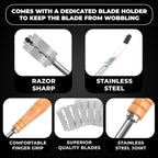 Orblue Bread Lame, Bread Scoring Knife, Bread Lame Dough Scoring Tool for Artisan Sourdough, Lame Bread Tool, Essential Baking Supplies with 12 Blades Included
