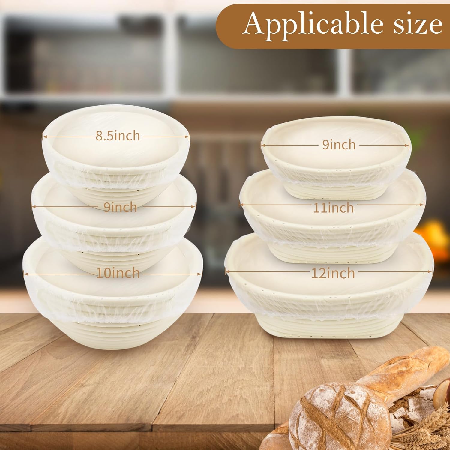 120pcs Shower Caps for Sourdough Bread, Reusable Bowl Covers for Proofing, Plastic Bread Covers With Elastic