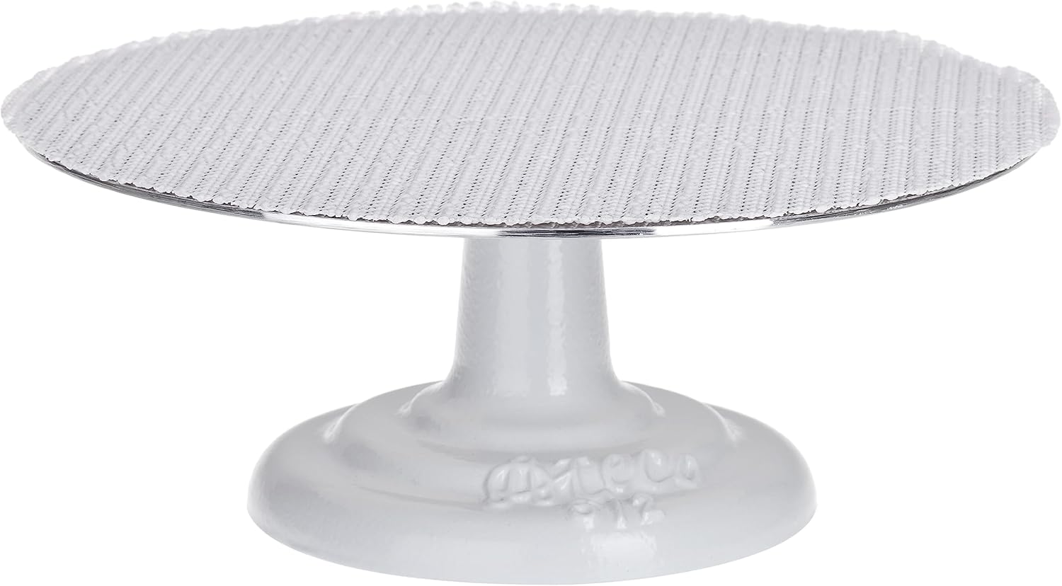 Ateco Cast Iron and Non-Slip Pad Cake Stand, 12 inch, White
