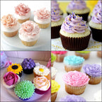 Russian Flower Piping Tips Set - 47 Pcs Cake & Cupcake Decorating Kit - 12 Icing Nozzles, 2 Leaf Tips, 30 Pastry Bags, 1 EVA Bag, 2 Couplers