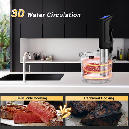 Inkbird WIFI Sous Vide Machine ISV-100W, 1000 Watts Sous-Vide Cooker Immersion Circulator with 14 Preset Recipes on APP & Calibration Function, Thermal Immersion, Fast-Heating with Timer |Best Gift