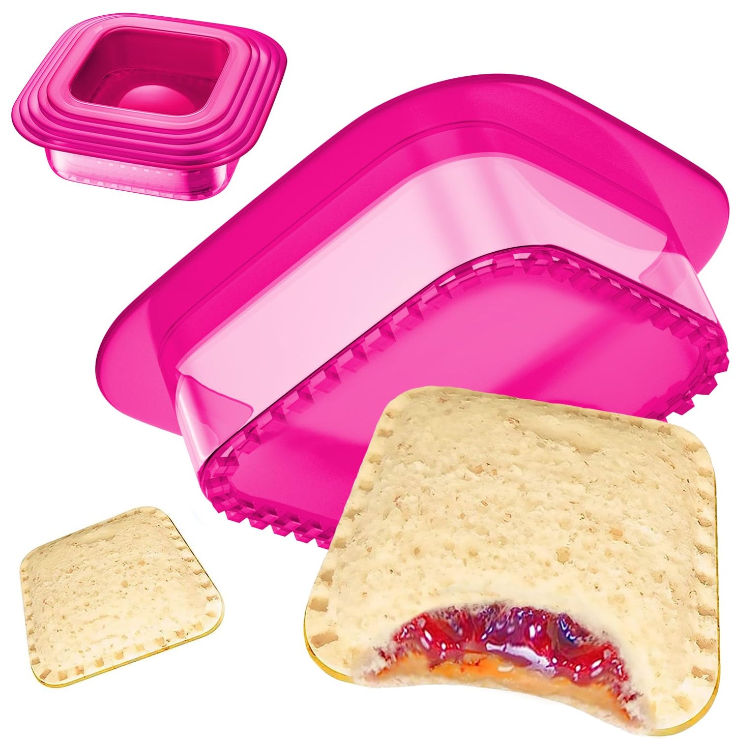 HiYZ Sandwich Cutter and Sealer - 5 PCS Decruster Sandwich Maker - Peanut Butter and Jelly Crustless Sandwich Bread Pancake Maker Cookie Cutter for Kids Children Boys Girls