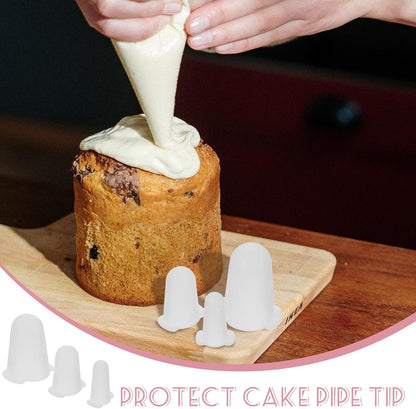 15 Pcs Protective Cap for Piping Tips Cake Frosting Tip Covers Pipping Tip Protection Covers Cake Piping Tip Covers Piping Tip Sleeves Pastry Bag Medium and Small White