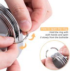 Biscuit Cutter Set Round Cookie Cutters with Handle 5 Pieces Stainless Steel Circle Professional Baking Dough Tools for Cake