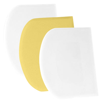 SURDOCA Dough Scraper Bench Scraper - 3P 4.7x3.7" Plastic Flexible Bowl Scraper, Sharp Edge & Angles Cake Scraper. Non-Slip Bakeware Decorating Tools Sculpting & Modeling Tools - Green+White+Green