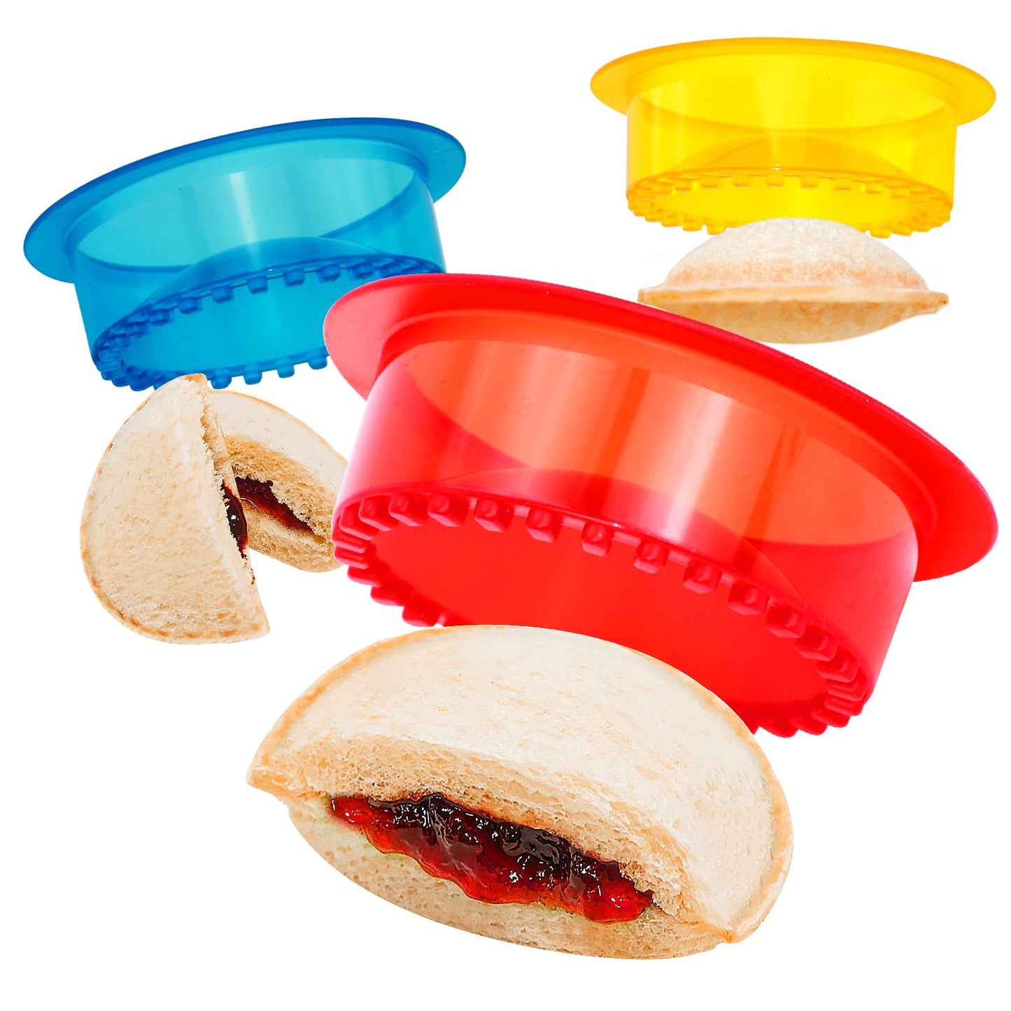 HiYZ Sandwich Cutter and Sealer - 5 PCS Decruster Sandwich Maker - Peanut Butter and Jelly Crustless Sandwich Bread Pancake Maker Cookie Cutter for Kids Children Boys Girls