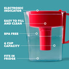 Brita Metro Water Filter Pitcher, BPA-Free Water Pitcher, Replaces 1,800 Plastic Water Bottles a Year, Lasts Two Months or 40 Gallons, Includes 1 Filter, Kitchen Accessories, Small - 6-Cup Capacity
