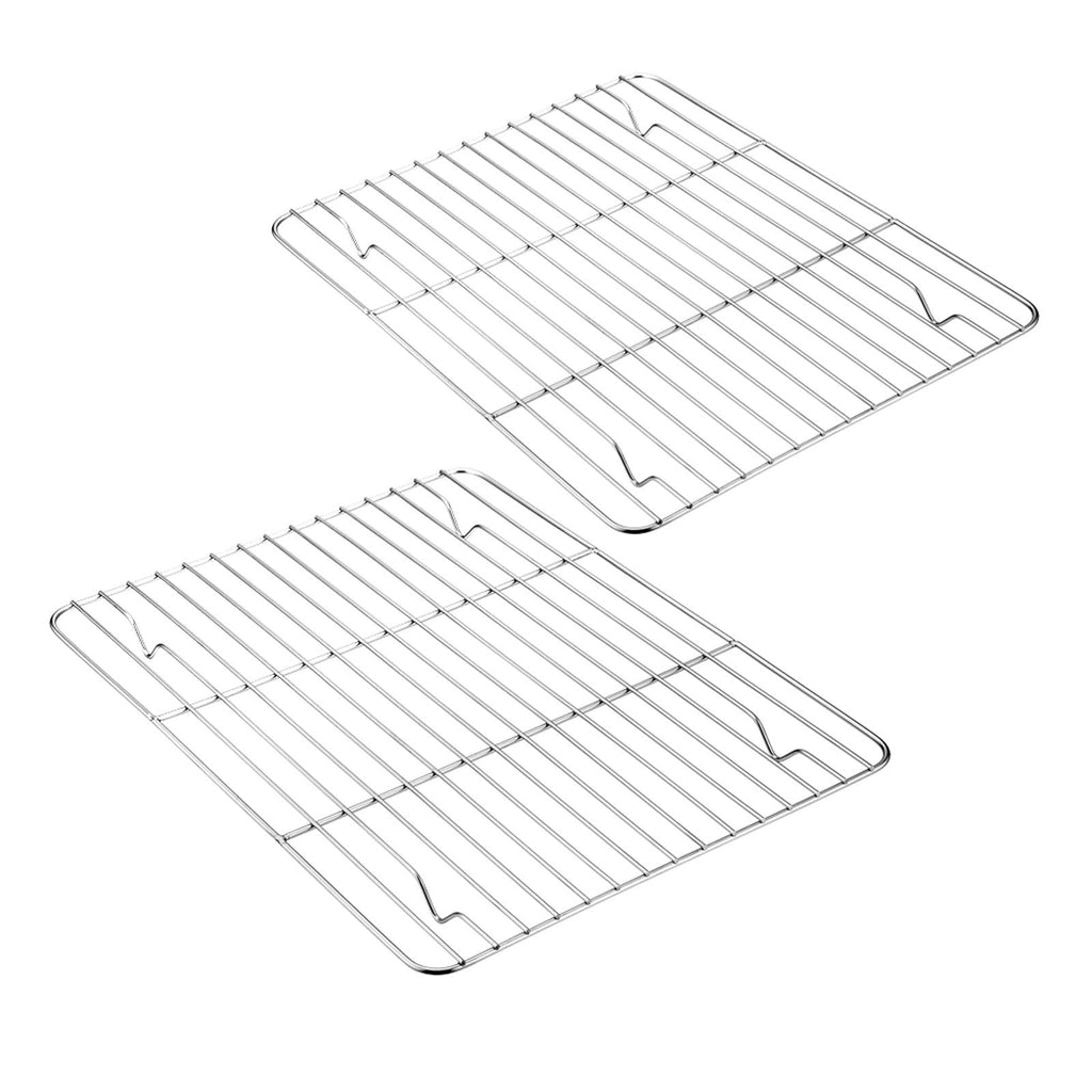 E-far Small Baking Rack Set of 2, Stainless Steel Metal Roasting Cooking Racks, Size – 8.6"x6.2", Non Toxic & Rust Free, Fit for Small Toaster Oven, Dishwasher Safe