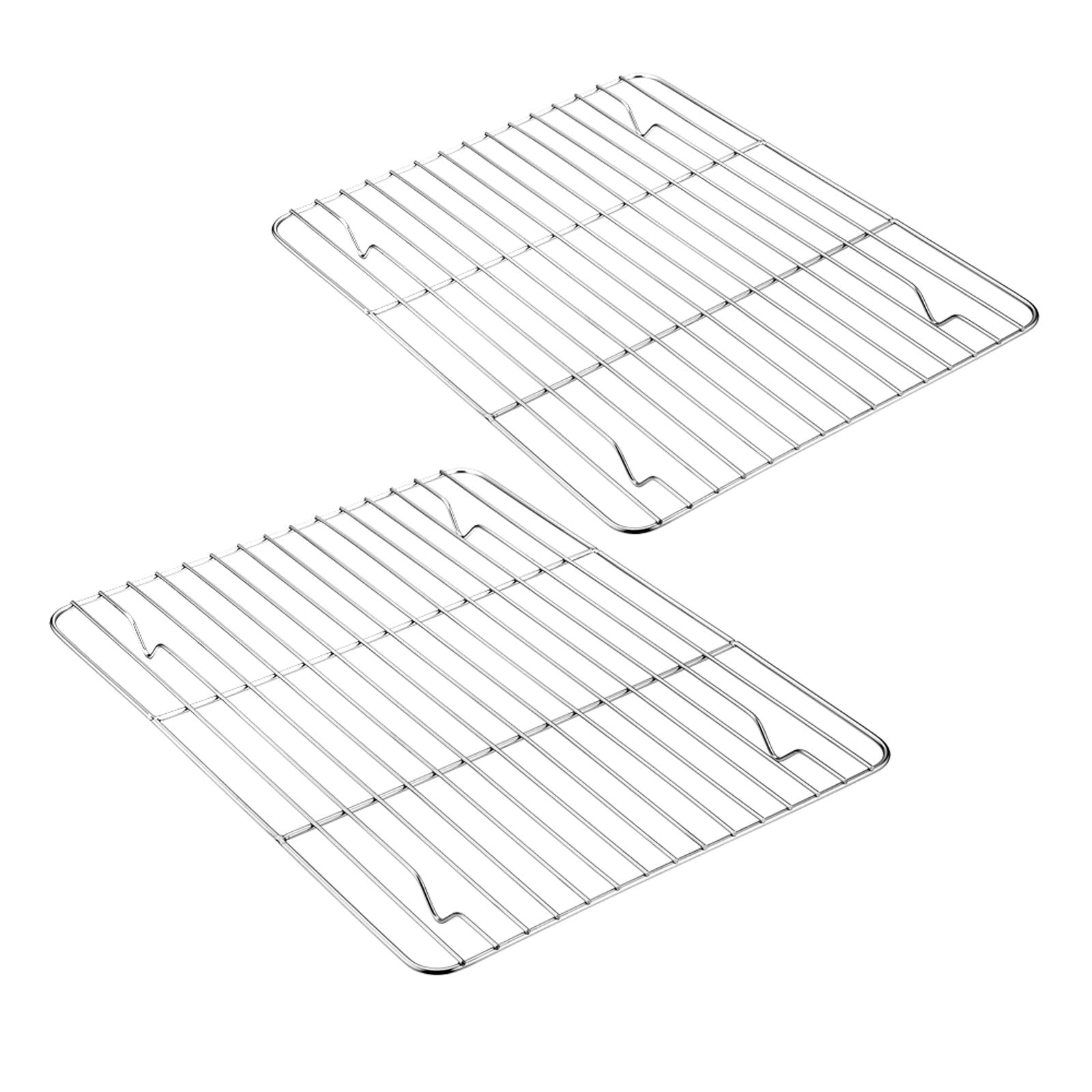 E-far Small Baking Rack Set of 2, Stainless Steel Metal Roasting Cooking Racks, Size – 8.6"x6.2", Non Toxic & Rust Free, Fit for Small Toaster Oven, Dishwasher Safe