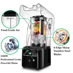 Commercial Blender for Smoothies 2200W, 80 Oz, 15 Speeds, 6-leaf Stainless Steel Blade, Heavy-Duty Commercial Blender for Restaurant, Smoothies, Ice Crush, Shakes, Self-Cleaning, Black