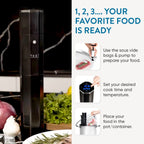 Варочна плита Yedi Infinity Sous Vide, працює на технології Octcision, комплект аксесуарів Deluxe, рецепти, 1000 Вт