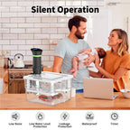 Zestaw do gotowania metodą sous vide, cyrkulatory zanurzeniowe 1000 W i pojemnik sous vide o pojemności 12,60 qt z pokrywką i rusztem, z cyfrowym wyświetlaczem temperatury i czasu