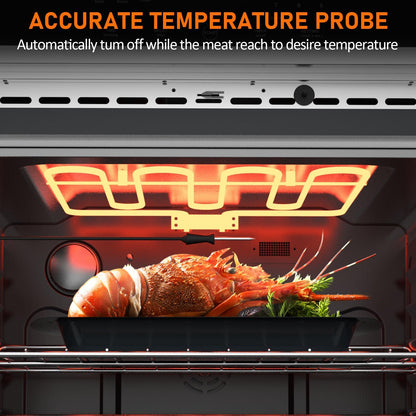 Wall Oven 30 Inch Electric Range, 4.8 Cu.Ft. Built-In Convection Oven with Broil Bake Roast Function, Safety Lock, LED Display, Touch Control, Timer, 3800W, Sliver