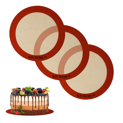 Small Silicone Baking Mats Quarter Sheet Non Stick Reusable Silicone Oven Liners, BPA Free, Food Grade Baking Mats for Cookies, Macarons Bread & Pastry, Toaster Pad Set of 3 Pack 11.6'' x 8.5''