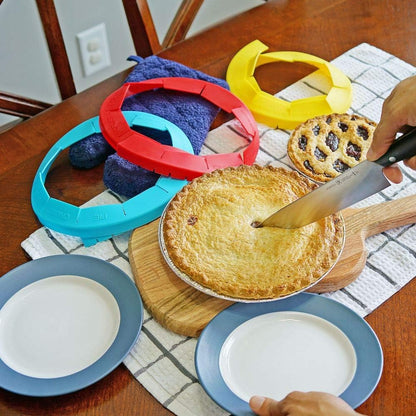 Pie Crust Shield Adjustable Reusable Silicone Baking Tool – Prevents Burnt Edges, Set of 3 for Perfect Pies