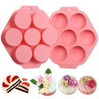 Sidosir 3Pcs Oreo Cookie Chocolate Silicone Mold, 12-Cavity Round Cylinder Oreo Chocolate Cover Molds for Candy, Silicone Baking Molds for Mini Cakes, Jelly