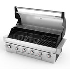 Grill gazowy Brand-Man Propane, 40-calowy, 6-palnikowy, wbudowany grill na wyspie, kuchnia zewnętrzna na gaz ziemny, rozkładany, wytrzymała stal nierdzewna 304, 60 000 BTU