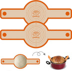 Silicone Bread Sling for Dutch Oven, Non-Stick & Easy to Clean Bread Baking Mat Set, 2 Pcs Reusable Bread Sling with Long Handle to Transfer Sourdough