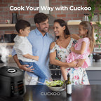 Рисоварка-підігрівач CUCKOO CRP-PK1001S на 10 чашок (сира) / 20 чашок (варена) з антипригарною внутрішньою каструлею, 13 опціями меню, технологією Fuzzy Logic, автоматичним очищенням (чорна)