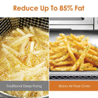 Nuwave Bravo XL Air Fryer Toaster Smart Oven, 12 w 1, kombinacja grilla/płyty do pieczenia, pojemność 30 qt XL, 50°F-500°F regulowana w precyzyjnych odstępach co 5°F, zintegrowany inteligentny termometr, technologia Linear T