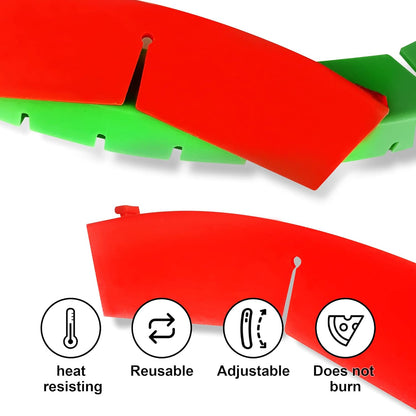 2 Pack Adjustable Silicone Crust Shield, BPA-free Pie Crust Protector Cover Kitchen Tool for Baking Pizza, Fit 8-10.7 Inch Pies - Dishwasher Safe (Red)