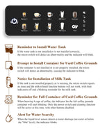 ChefRobot Automatic Espresso Machine Coffee Maker 12 Cup with Grinder Cappuccino Latte Americano Machine with Milk Frother for Home/Office