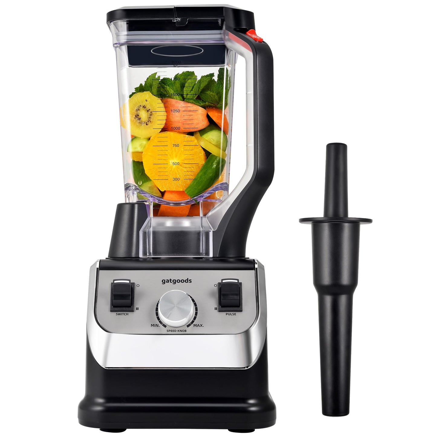 GATGOODS 72 Oz Large Blender - 2200W Professional Blender, Smoothie Blender, High Speed Commercial Blender, Blenders for Kitchen, Heavy Duty, Self-Cleaning, Variable Speed, Dishwasher Safe